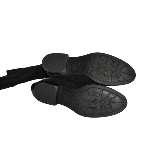 $300 Sam Edelman Pam Over the Knee STRETCH Boot BLACK SUEDE COMFORT 7  (TPO9) - Picture 7 of 8